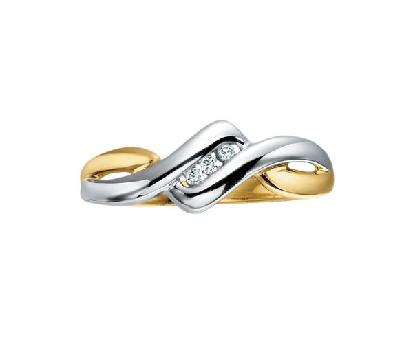 BAGUE EN OR 10K 2 TONS SERTIE DE DIAMANTS - CR DD1038 - BIJOUX CANADIEN BAGUE EN OR 10K 2 TONS SERTIE DE DIAMANTS - CR DD1038 - BIJOUX CANADIEN