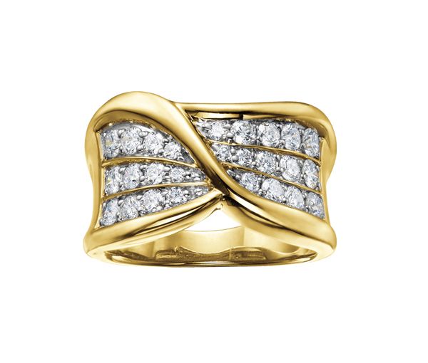 BAGUE EN OR 14K SERTIE DE DIAMANTS - CR DD2514 - BIJOUX CANADIEN BAGUE EN OR 14K SERTIE DE DIAMANTS - CR DD2514 - BIJOUX CANADIEN