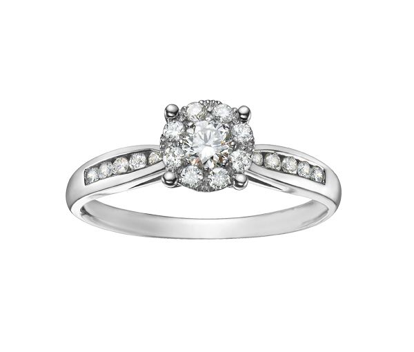 BAGUE EN OR 10K-14K BLANC SERTIE DE DIAMANTS - CR DD2583 - BIJOUX CANADIEN BAGUE EN OR 10K-14K BLANC SERTIE DE DIAMANTS - CR DD2583 - BIJOUX CANADIEN