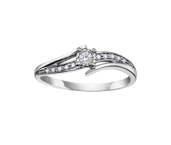 BAGUE EN OR SERTIE DE DIAMANTS - CR DD2611W - BIJOUX CANADIEN BAGUE EN OR SERTIE DE DIAMANTS - CR DD2611W - BIJOUX CANADIEN