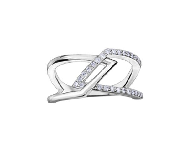 BAGUE EN OR 10K BLANC SERTIE DE DIAMANTS - CR DD3019 - BIJOUX CANADIEN BAGUE EN OR 10K BLANC SERTIE DE DIAMANTS - CR DD3019 - BIJOUX CANADIEN