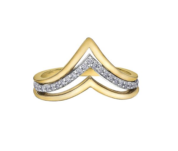 BAGUE EN OR 10K 2 TONS SERTIE DE DIAMANTS - CR DD3083 - BIJOUX CANADIEN BAGUE EN OR 10K 2 TONS SERTIE DE DIAMANTS - CR DD3083 - BIJOUX CANADIEN