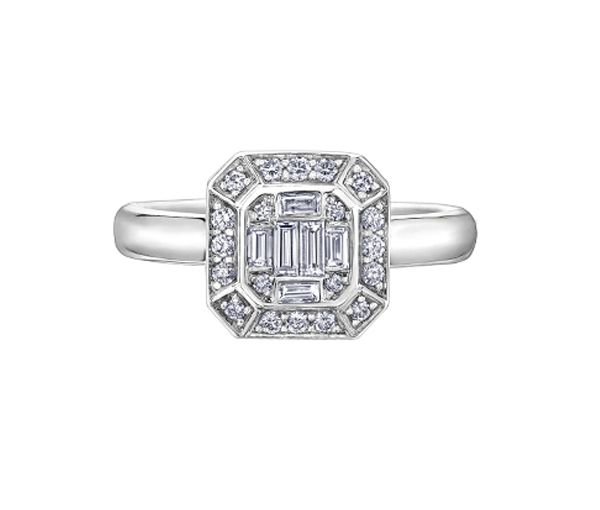 BAGUE EN OR 14K BLANC SERTIE DE DIAMANTS - CR DD7406 - BIJOUX CANADIEN BAGUE EN OR 14K BLANC SERTIE DE DIAMANTS - CR DD7406 - BIJOUX CANADIEN