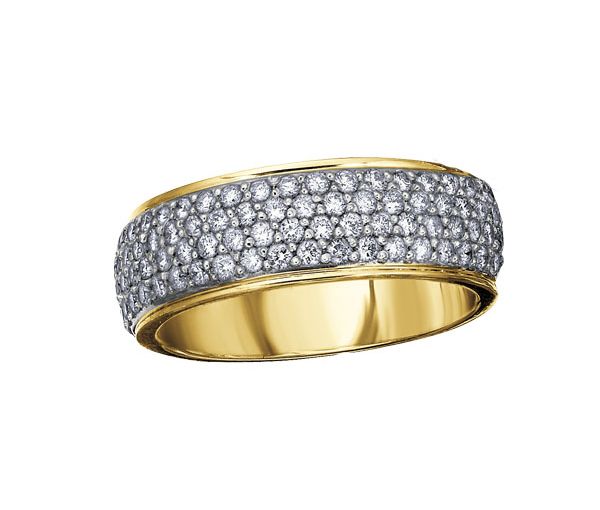 JONC ÉTERNITÉ EN OR 14K 2 TONS SERTI DE DIAMANTS - CR DX460Y100 - BIJOUX CANADIEN JONC ÉTERNITÉ EN OR 14K 2 TONS SERTI DE DIAMANTS - CR DX460Y100 - BIJOUX CANADIEN