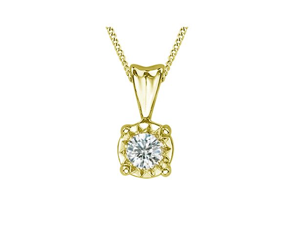 PENDENTIF EN OR 10K SERTI D'UN DIAMANT SI2 - CR DX814Y07 - BIJOUX CANADIEN PENDENTIF EN OR 10K SERTI D'UN DIAMANT SI2 - CR DX814Y07 - BIJOUX CANADIEN