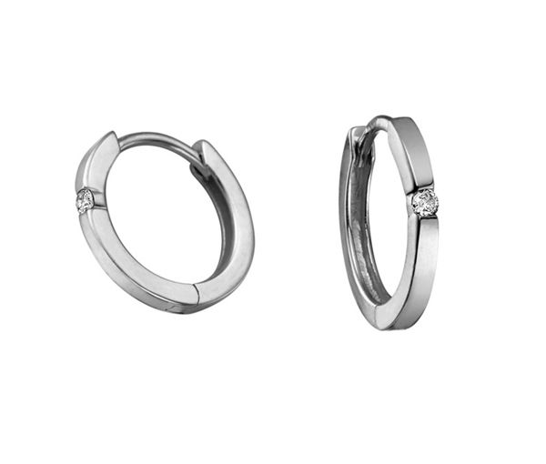 BOUCLES 10K BL 2= 0,04 DIAMANTS - L 20040 - FAIT AU CANADA BOUCLES 10K BL 2= 0,04 DIAMANTS - L 20040 - FAIT AU CANADA