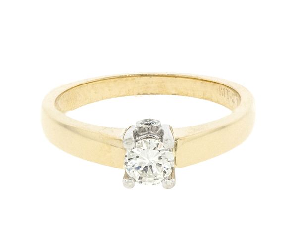 BAGUE EN OR 14K 2 TONS SERTIE DE DIAMANTS - MK 2648LY316.5 - FAIT AU CANADA BAGUE EN OR 14K 2 TONS SERTIE DE DIAMANTS - MK 2648LY316.5 - FAIT AU CANADA