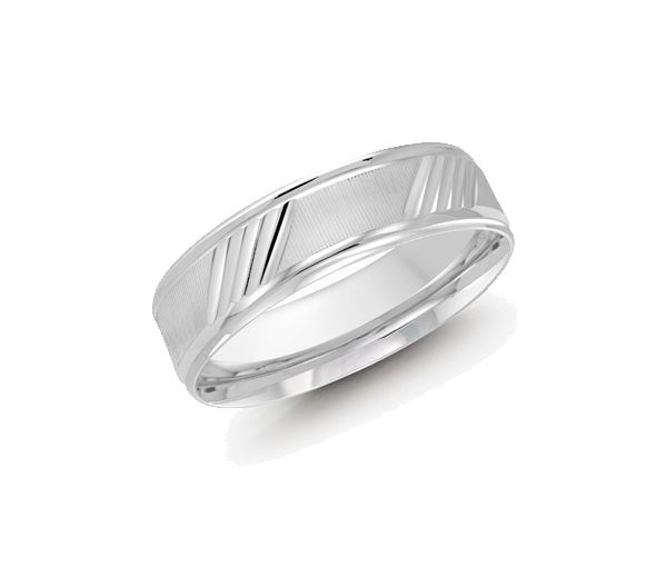 JONC HOMME EN OR 10K BLANC 6MM DE LARGEUR - ML LUX042/6W - MALO JONC HOMME EN OR 10K BLANC 6MM DE LARGEUR - ML LUX042/6W - MALO