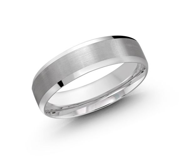 JONC HOMME EN OR 10K BLANC 7MM DE LARGEUR - ML LUX1105 7W - MALO JONC HOMME EN OR 10K BLANC 7MM DE LARGEUR - ML LUX1105 7W - MALO