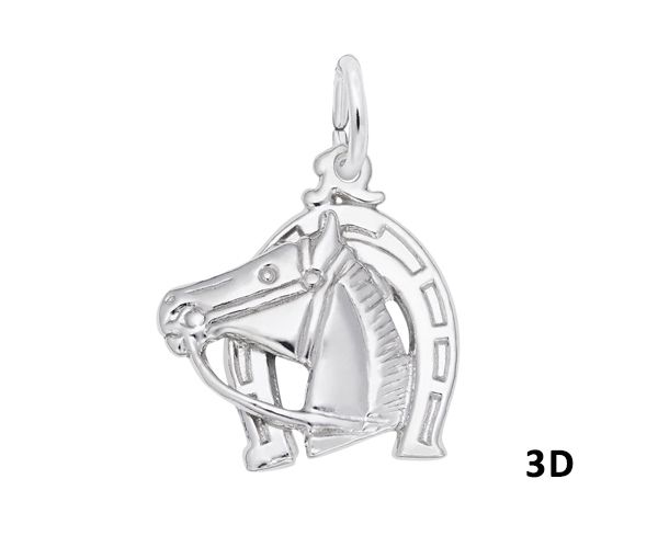 PENDENTIF ARGENT FER À CHEVAL - NU 0173 ARG - NUCO/REMBRANDT PENDENTIF ARGENT FER À CHEVAL - NU 0173 ARG - NUCO/REMBRANDT