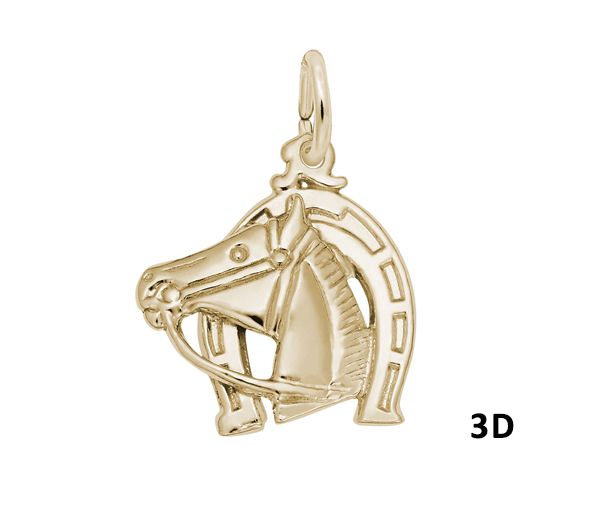 PENDENTIF ARGENT/PVD OR FER À CHEVAL - NU 0173 PL - NUCO/REMBRANDT PENDENTIF ARGENT/PVD OR FER À CHEVAL - NU 0173 PL - NUCO/REMBRANDT