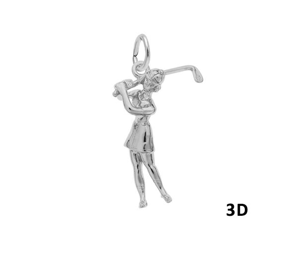 PENDENTIF ARGENT GOLFEUSE - NU 0233 ARG - NUCO/REMBRANDT PENDENTIF ARGENT GOLFEUSE - NU 0233 ARG - NUCO/REMBRANDT