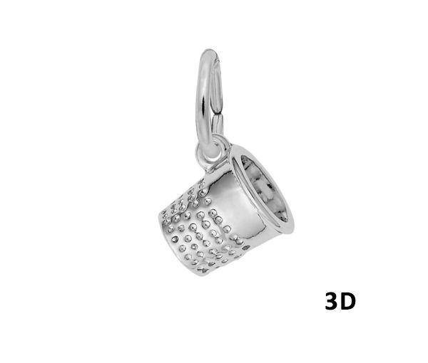 PENDENTIF ARGENT DÉ À COUDRE EN ARGENT - NU 0434 ARG - NUCO/REMBRANDT PENDENTIF ARGENT DÉ À COUDRE EN ARGENT - NU 0434 ARG - NUCO/REMBRANDT