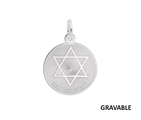 PENDENTIF ARG BAR MITHZVAH 19.6X19.6MM - NU 3775 ARG - NUCO/REMBRANDT PENDENTIF ARG BAR MITHZVAH 19.6X19.6MM - NU 3775 ARG - NUCO/REMBRANDT