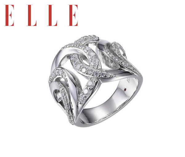BAGUE ELLE ARGENT CZ ''WAVE'' GR:8 - PJ R4LA7V00AG - ELLE BAGUE ELLE ARGENT CZ ''WAVE'' GR:8 - PJ R4LA7V00AG - ELLE