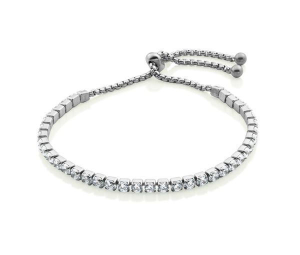 BRACELET BOLO ACIER CZ 3MM 5.5-10 - PJ T1XA130160 - STEELX BRACELET BOLO ACIER CZ 3MM 5.5-10 - PJ T1XA130160 - STEELX