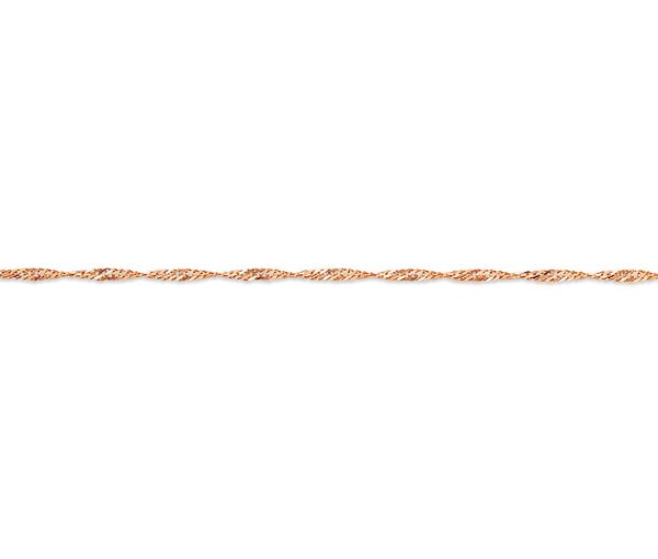 CHAINE 10K ROSE SINGAPOUR 1.1MM 16"-18 - SY 2012R20 - BIJOUX D'IMPORTATION CHAINE 10K ROSE SINGAPOUR 1.1MM 16"-18 - SY 2012R20 - BIJOUX D'IMPORTATION