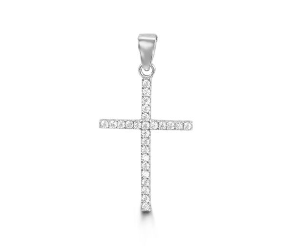 PENDENTIF 10K BLANC CZ CROIX 20X15MM - SY 6162 - BIJOUX D'IMPORTATION PENDENTIF 10K BLANC CZ CROIX 20X15MM - SY 6162 - BIJOUX D'IMPORTATION