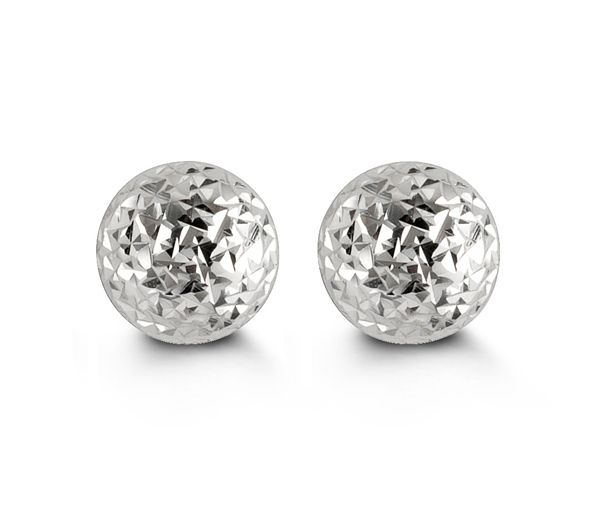 BOUCLES FIXES EN OR 10K BLANC TAILLE DIAMANT - SY 9011W 7MM - BIJOUX D'IMPORTATION BOUCLES FIXES EN OR 10K BLANC TAILLE DIAMANT - SY 9011W 7MM - BIJOUX D'IMPORTATION