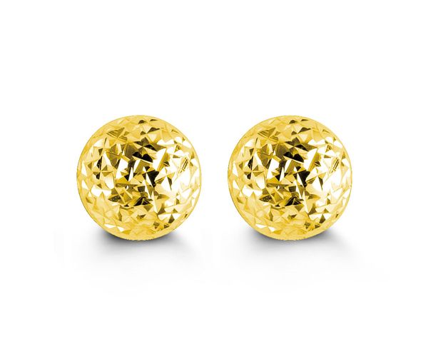 BOUCLES FIXES EN OR 10K TAILLE DIAMANT - SY 9011Y 7MM - BIJOUX D'IMPORTATION BOUCLES FIXES EN OR 10K TAILLE DIAMANT - SY 9011Y 7MM - BIJOUX D'IMPORTATION