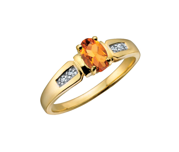 BAGUE EN OR SERTIE D'UNE PIERRE DE NAISSANCE ET DE DIAMANTS - CR DX219YCI - BIJOUX CANADIEN BAGUE EN OR SERTIE D'UNE PIERRE DE NAISSANCE ET DE DIAMANTS - CR DX219YCI - BIJOUX CANADIEN