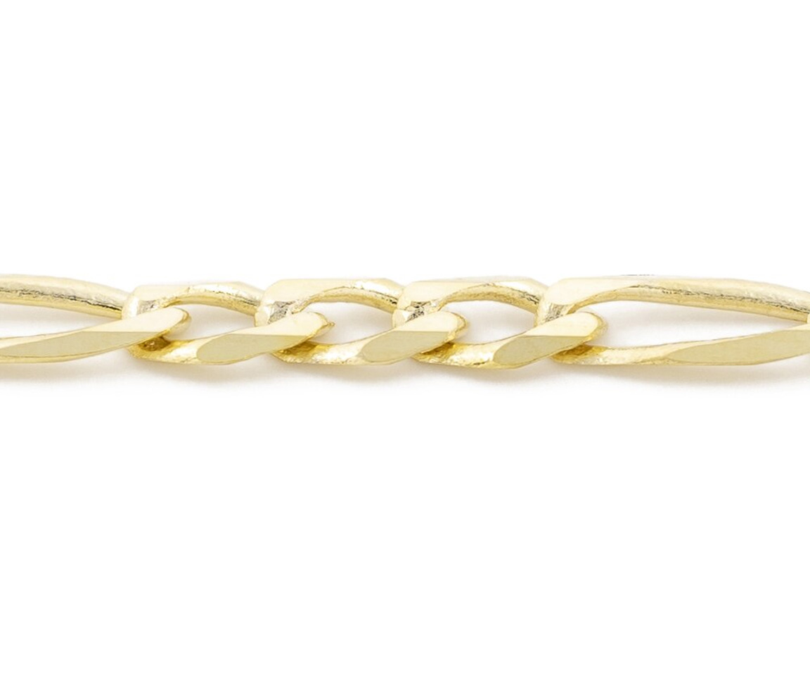 CHAINE EN OR 10K À MAILLE FIGARO - SY ORO21Y - BIJOUX D'IMPORTATION CHAINE EN OR 10K À MAILLE FIGARO - SY ORO21Y - BIJOUX D'IMPORTATION