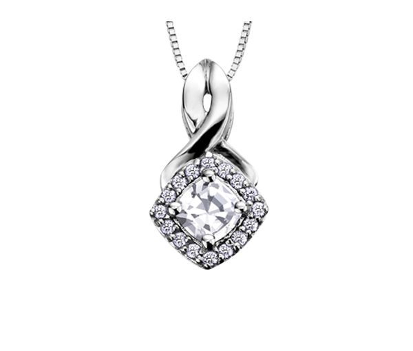 PENDENTIF EN OR BLANC SERTI DE PIERRES DE NAISSANCE VARIÉES ET DE DIAMANTS - CR DX567WZ - BIJOUX CANADIEN PENDENTIF EN OR BLANC SERTI DE PIERRES DE NAISSANCE VARIÉES ET DE DIAMANTS - CR DX567WZ - BIJOUX CANADIEN