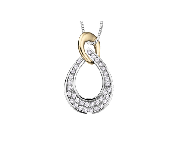 PENDENTIF EN OR 2 TONS SERTI DE DIAMANTS - CR DD2370Y - BIJOUX CANADIEN PENDENTIF EN OR 2 TONS SERTI DE DIAMANTS - CR DD2370Y - BIJOUX CANADIEN