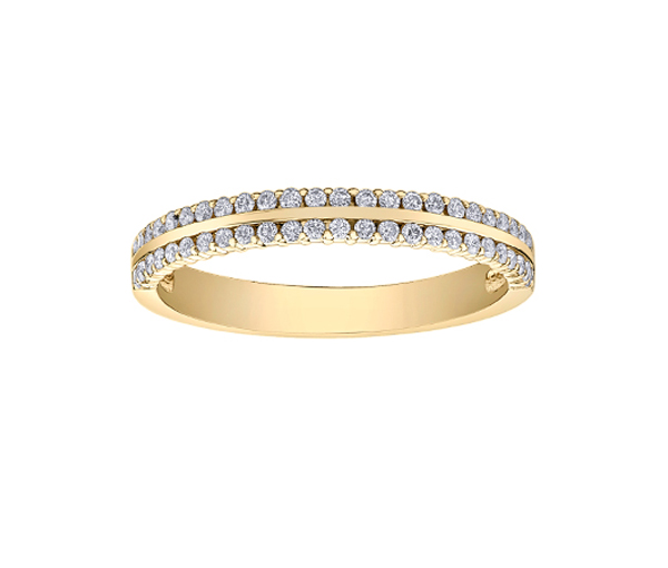 JONC DOUBLE EN OR JAUNE , ROSE OU BLANC SERTI DE DIAMANTS - CR DX889Y50 - BIJOUX CANADIEN JONC DOUBLE EN OR JAUNE , ROSE OU BLANC SERTI DE DIAMANTS - CR DX889Y50 - BIJOUX CANADIEN