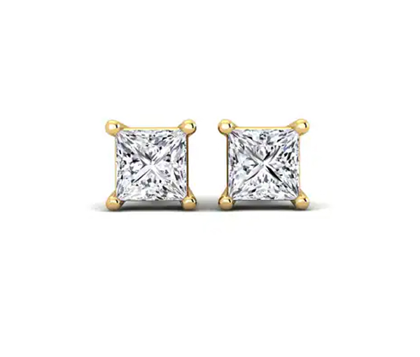 BOUCLES EN OR JAUNE OU BLANC SERTIES DE CUBIQUES ZIRCONIAS PRINCESSES - MB SCZP25Y - BIJOUX D'IMPORTATION BOUCLES EN OR JAUNE OU BLANC SERTIES DE CUBIQUES ZIRCONIAS PRINCESSES - MB SCZP25Y - BIJOUX D'IMPORTATION