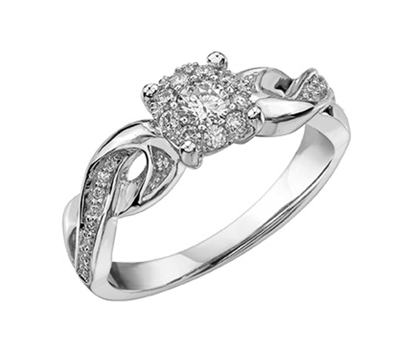 BAGUE EN OR 10K SERTIE DE DIAMANTS - CR DD3029W - BIJOUX CANADIEN BAGUE EN OR 10K SERTIE DE DIAMANTS - CR DD3029W - BIJOUX CANADIEN
