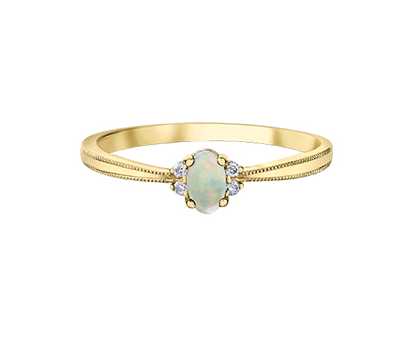 BAGUE EN OR SERTIE D'UNE PIERRE DE COULEURS VARIÉES ET DE DIAMANTS - CR DX896YOP - BIJOUX CANADIEN BAGUE EN OR SERTIE D'UNE PIERRE DE COULEURS VARIÉES ET DE DIAMANTS - CR DX896YOP - BIJOUX CANADIEN
