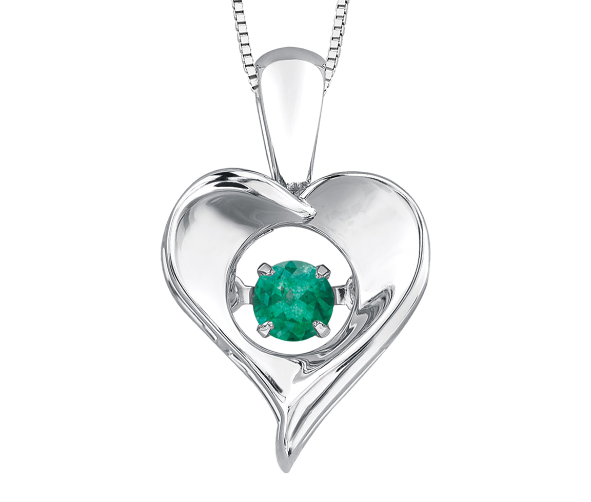 PENDENTIF COEUR EN ARGENT SERTI D'UNE PIERRE DE NAISSANCE DANSANTE - CR DX664SEM - BIJOUX CANADIEN PENDENTIF COEUR EN ARGENT SERTI D'UNE PIERRE DE NAISSANCE DANSANTE - CR DX664SEM - BIJOUX CANADIEN