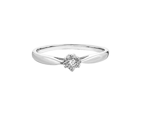 BAGUE EN OR SERTIE D'UN DIAMANT - CR DX815WW05 - BIJOUX CANADIEN BAGUE EN OR SERTIE D'UN DIAMANT - CR DX815WW05 - BIJOUX CANADIEN
