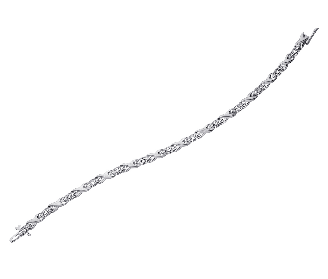 BRACELET STYLE TENNIS EN OR 10K SERTI DE DIAMANTS - CR DD1603W - BIJOUX CANADIEN BRACELET STYLE TENNIS EN OR 10K SERTI DE DIAMANTS - CR DD1603W - BIJOUX CANADIEN