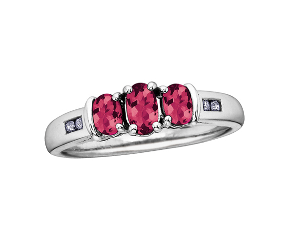 BAGUE EN OR BLANC SERTIE DE PIERRES DE NAISSANCES VARIÉES ET DE DIAMANTS - CR DX267RU - BIJOUX CANADIEN BAGUE EN OR BLANC SERTIE DE PIERRES DE NAISSANCES VARIÉES ET DE DIAMANTS - CR DX267RU - BIJOUX CANADIEN