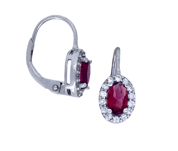 BOUCLES EN ARGENT SERTIES DE CUBIQUES ZIRCONIAS AVEC ATTACHES FRANÇAISES - MB BOU153RG - BIJOUX D'IMPORTATION BOUCLES EN ARGENT SERTIES DE CUBIQUES ZIRCONIAS AVEC ATTACHES FRANÇAISES - MB BOU153RG - BIJOUX D'IMPORTATION