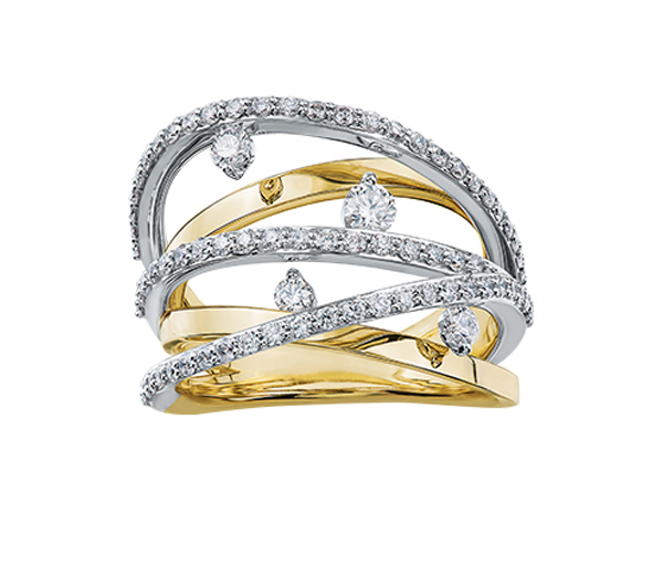 BAGUE EN OR 10K SERTIE DE DIAMANTS CANADIENS ET DE DIAMANTS - CR AM264Y - DIAMANT CANADIEN BAGUE EN OR 10K SERTIE DE DIAMANTS CANADIENS ET DE DIAMANTS - CR AM264Y - DIAMANT CANADIEN