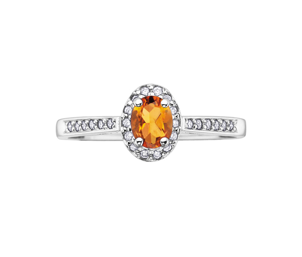 BAGUE EN OR BLANC SERTIE D'UNE PIERRE DE NAISSANCE ET DE DIAMANTS - CR DX318CI - BIJOUX CANADIEN BAGUE EN OR BLANC SERTIE D'UNE PIERRE DE NAISSANCE ET DE DIAMANTS - CR DX318CI - BIJOUX CANADIEN