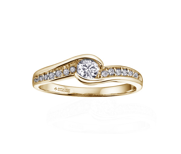 BAGUE EN OR AVEC UN DIAMANT CANADIEN - CR ML129Y - BIJOUX CANADIEN BAGUE EN OR AVEC UN DIAMANT CANADIEN - CR ML129Y - BIJOUX CANADIEN