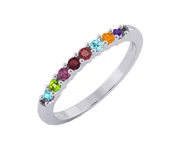 BAGUE FAMILIALE EN ARGENT OU EN OR SERTIE DE PIERRES VÉRITABLES - BH FJ125ARG - BEVERLY HILLS BAGUE FAMILIALE EN ARGENT OU EN OR SERTIE DE PIERRES VÉRITABLES - BH FJ125ARG - BEVERLY HILLS