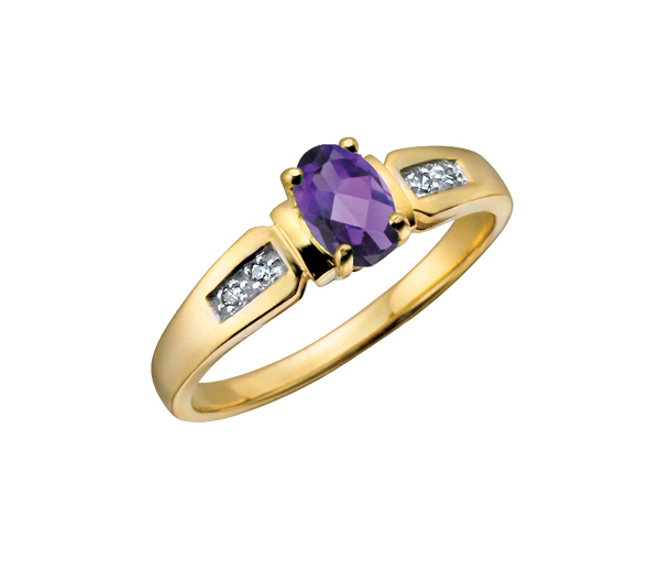 BAGUE EN OR SERTIE D'UNE PIERRE DE NAISSANCE ET DE DIAMANTS - CR DX219YAM - BIJOUX CANADIEN BAGUE EN OR SERTIE D'UNE PIERRE DE NAISSANCE ET DE DIAMANTS - CR DX219YAM - BIJOUX CANADIEN