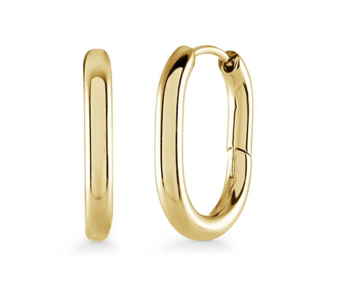 BOUCLES HUGGIES OVALES EN ACIER OU ACIER/PVD OR - IG SEA472GO - VÉLORIA BOUCLES HUGGIES OVALES EN ACIER OU ACIER/PVD OR - IG SEA472GO - VÉLORIA