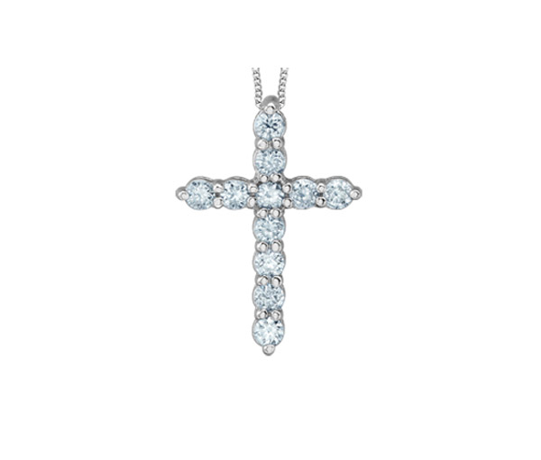 PENDENTIF CROIIX EN OR BLANC SERTI DE DIAMANTS DE LABORATOIRE - CR 70033 - BIJOUX CANADIEN PENDENTIF CROIIX EN OR BLANC SERTI DE DIAMANTS DE LABORATOIRE - CR 70033 - BIJOUX CANADIEN