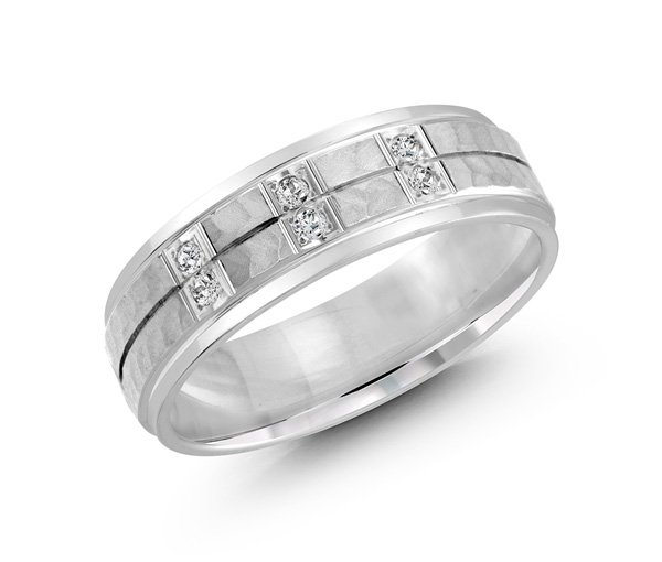 JONC EN OR CONFORT FIT SERTI DE DIAMANTS - ML JMD815W9 - MALO JONC EN OR CONFORT FIT SERTI DE DIAMANTS - ML JMD815W9 - MALO