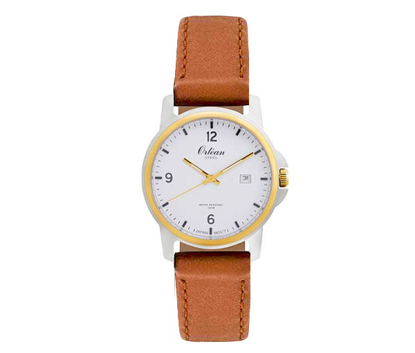 MONTRE ORLEAN POUR HOMME EN ACIER/PVD OR 2 TONS - BA ME3322TN - ORLEAN MONTRE ORLEAN POUR HOMME EN ACIER/PVD OR 2 TONS - BA ME3322TN - ORLEAN