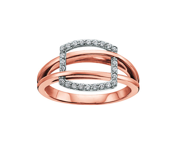 BAGUE EN OR 10K 2 TONS SERTIE DE DIAMANTS - CR DD2149R - BIJOUX CANADIEN BAGUE EN OR 10K 2 TONS SERTIE DE DIAMANTS - CR DD2149R - BIJOUX CANADIEN