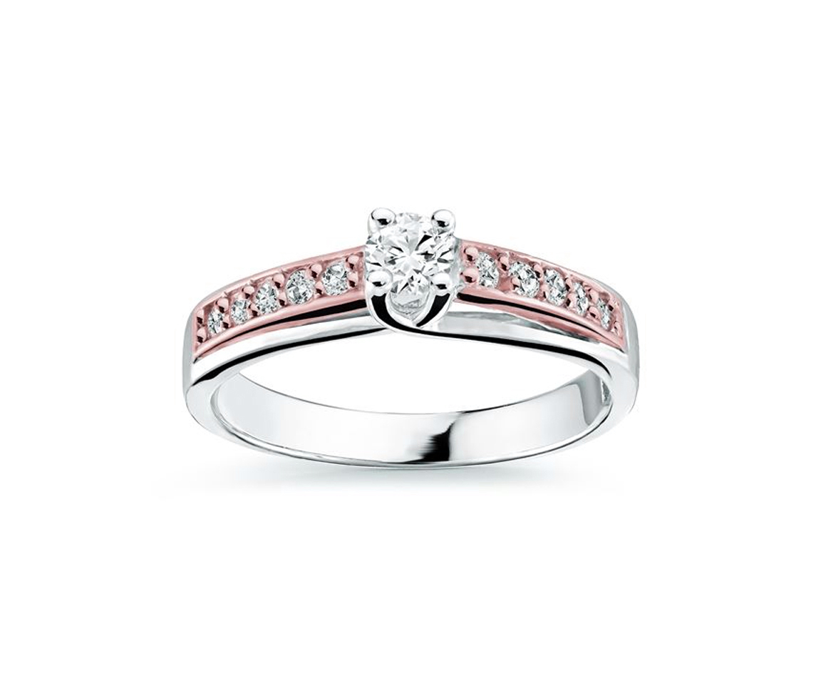 BAGUE EN OR 14K 2 TONS SERTIE DE DIAMANTS - ML FDC115AWP - MALO BAGUE EN OR 14K 2 TONS SERTIE DE DIAMANTS - ML FDC115AWP - MALO