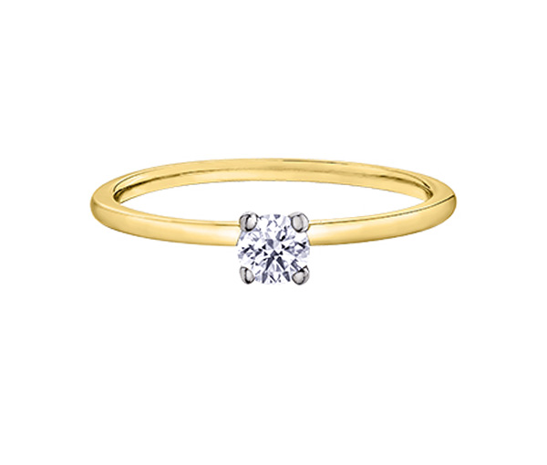 BAGUE STYLE SOLITAIRE EN OR SERTIE D'UN DIAMANT CANADIEN - CR AM447YW20 - DIAMANT CANADIEN BAGUE STYLE SOLITAIRE EN OR SERTIE D'UN DIAMANT CANADIEN - CR AM447YW20 - DIAMANT CANADIEN