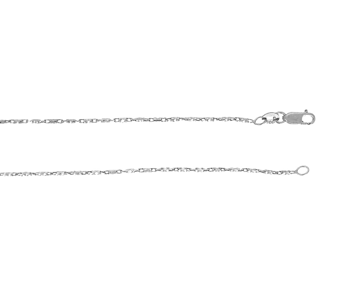 CHAINE MAILLE BÂTONNET TAILLE DIAMANT EN OR 10K - S LURODC50W18 - BIJOUX D'IMPORTATION CHAINE MAILLE BÂTONNET TAILLE DIAMANT EN OR 10K - S LURODC50W18 - BIJOUX D'IMPORTATION